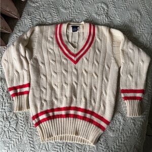 Smart Turnout London 100% Wool Cricket Rugby Sweater XL Preppy Made in the UK